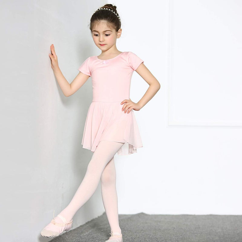 MANZI 2 Pairs Women's Girl's Dance Tights Convertible Transition Ballet Tights 40D Ballet Pink M(7-10y) - Image 4